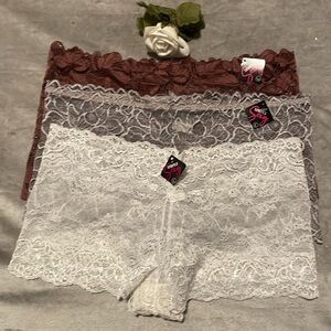 Simply Sexy 3 Pack Cheeky Lace Panties - Size L